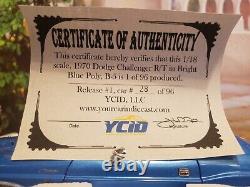 118 BNIB ACME YCID Blue 1970 Dodge Challenger R/T Hardtop #28 of 96 VERY RARE