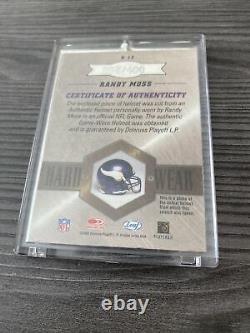 2003 Leaf Limited Hard Wear Randy Moss Game Used Helmet Card 4/100 Very Rare