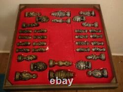 Alice In Wonderland Aluminum Chess Set From Alcoa Very Rare Limited Edition