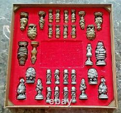 Alice In Wonderland Aluminum Chess Set From Alcoa Very Rare Limited Edition