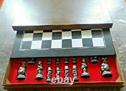 Alice In Wonderland Aluminum Chess Set From Alcoa Very Rare Limited Edition