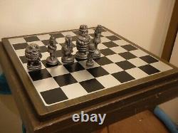 Alice In Wonderland Aluminum Chess Set From Alcoa Very Rare Limited Edition