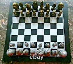 Alice In Wonderland Aluminum Chess Set From Alcoa Very Rare Limited Edition