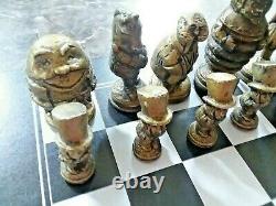 Alice In Wonderland Aluminum Chess Set From Alcoa Very Rare Limited Edition