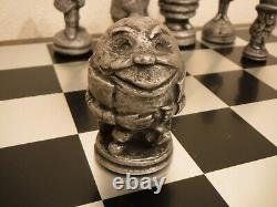 Alice In Wonderland Aluminum Chess Set From Alcoa Very Rare Limited Edition
