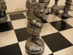 Alice In Wonderland Aluminum Chess Set From Alcoa Very Rare Limited Edition