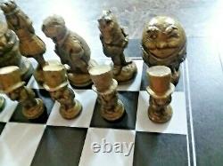 Alice In Wonderland Aluminum Chess Set From Alcoa Very Rare Limited Edition