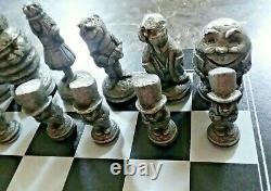 Alice In Wonderland Aluminum Chess Set From Alcoa Very Rare Limited Edition