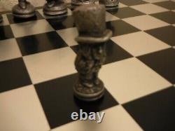 Alice In Wonderland Aluminum Chess Set From Alcoa Very Rare Limited Edition