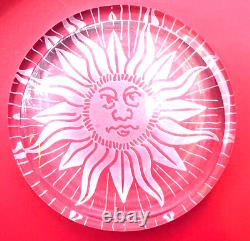 BACCARAT Limited Edition Sun Crystal Clear Paperweight Collectible Very RARE