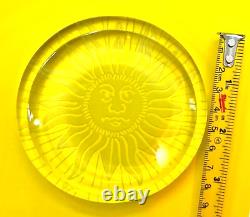 BACCARAT Limited Edition Sun Crystal Clear Paperweight Collectible Very RARE