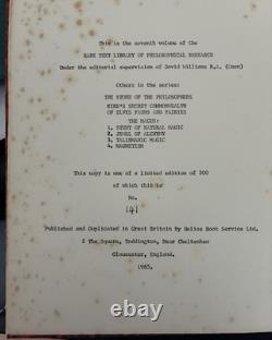 Barretts Magus 1965 CÁBALA 65 Pages Very Rare #141/200 FAIR Condition