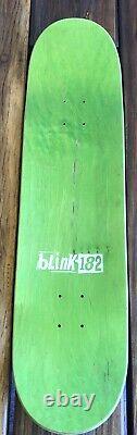 Blink 182 Skateboard Deck Very Rare Limited Edition Of 182 Green Stain 8.25 x 32