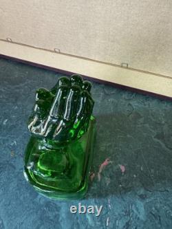 Boyd's Glass VERY RARE Limited Edition Vintage Uranium Glass Praying Hands