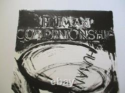 Bruce Nauman Lithograph Human Companionship Human Drain Signed Limited Very Rare