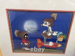 Bugs And Marvin Duck Dodgers Limited Edition Of 200 Animation Cel Very Rare 1984