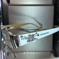 Bvlgari Eyeglasses Ivory White Swarovski Crystal Limited Edition 2078 VERY RARE