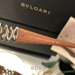 Bvlgari Eyeglasses Swarovski Crystal Limited Edition 4019-B Beige VERY RARE 2075