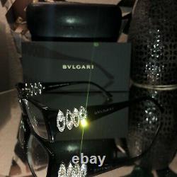 Bvlgari Eyeglasses Swarovski Crystal Limited Edition 4019-B Black VERY RARE 2075