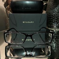 Bvlgari Eyeglasses Swarovski Crystal Limited Edition 4019-B Black VERY RARE 2075