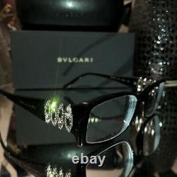 Bvlgari Eyeglasses Swarovski Crystal Limited Edition 4019-B Black VERY RARE 2075