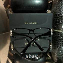 Bvlgari Eyeglasses Swarovski Crystal Limited Edition 4019-B Black VERY RARE 2075