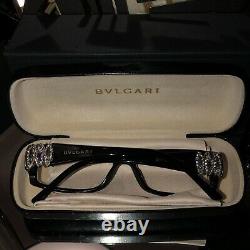 Bvlgari Eyeglasses Swarovski Crystal Limited Edition 4019-B Black VERY RARE 2075