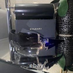 Bvlgari Sunglasses 651-B Black Swarovski Crystal Limited Edition VERY RARE