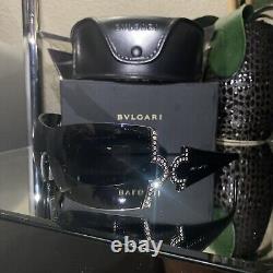 Bvlgari Sunglasses 651-B Black Swarovski Crystal Limited Edition VERY RARE