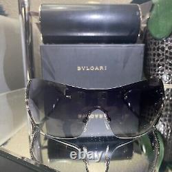 Bvlgari Sunglasses 651-B Black Swarovski Crystal Limited Edition VERY RARE