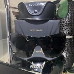 Bvlgari Sunglasses 651-B Black Swarovski Crystal Limited Edition VERY RARE