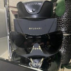 Bvlgari Sunglasses 651-B Black Swarovski Crystal Limited Edition VERY RARE