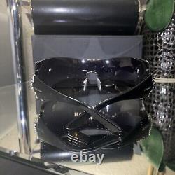 Bvlgari Sunglasses 651-B Black Swarovski Crystal Limited Edition VERY RARE