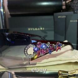 Bvlgari Sunglasses 652-B Swarovski Crystal Limited Edition VERY RARE Pink Purple