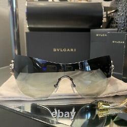 Bvlgari Sunglasses 652-B Swarovski Crystal Limited Edition VERY RARE Pink Purple