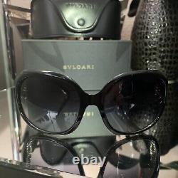 Bvlgari Sunglasses 8056-B Black Swarovski Crystal Limited Edition VERY RARE