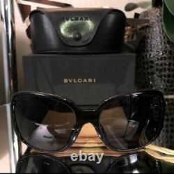 Bvlgari Sunglasses Black Swarovski Crystal Limited Edition 8008-B VERY RARE