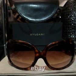 Bvlgari Sunglasses Swarovski Crystal Limited Edition 8016-B Brown VERY RARE