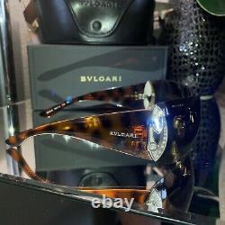 Bvlgari Sunglasses Swarovski Crystal Limited Edition 8026-B Brown VERY RARE