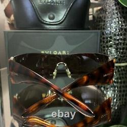 Bvlgari Sunglasses Swarovski Crystal Limited Edition 8026-B Brown VERY RARE