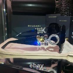 Bvlgari Sunglasses Swarovski Crystal Limited Edition 8103-B Black VERY RARE