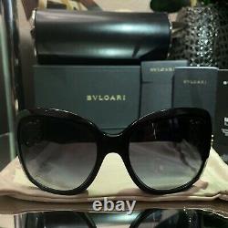 Bvlgari Sunglasses Swarovski Crystal Limited Edition 8103-B Black VERY RARE