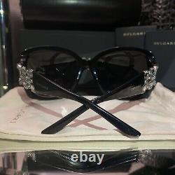 Bvlgari Sunglasses Swarovski Crystal Limited Edition 8103-B Black VERY RARE