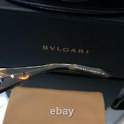 Bvlgari Sunglasses Swarovski Crystal Limited Edition 856-B Gold Brown VERY RARE