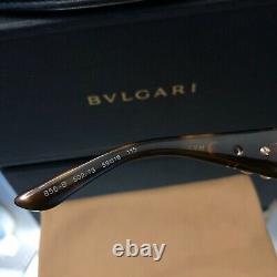 Bvlgari Sunglasses Swarovski Crystal Limited Edition 856-B Gold Brown VERY RARE