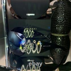 Bvlgari Sunglasses Swarovski Crystal Limited Edition Mirror 6017-B VERY RARE