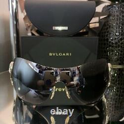 Bvlgari Sunglasses Swarovski Crystal Limited Edition Mirror 6017-B VERY RARE
