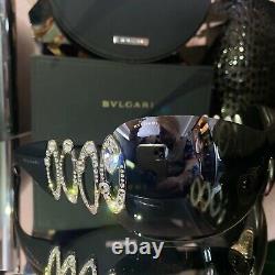 Bvlgari Sunglasses Swarovski Crystal Limited Edition Mirror 6017-B VERY RARE