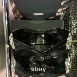 Bvlgari Sunglasses Swarovski Crystal Limited Edition Mirror 6017-B VERY RARE