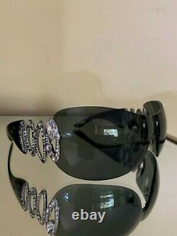 Bvlgari Sunglasses Swarovski Crystal Limited Edition Mirrored 6017-B VERY RARE